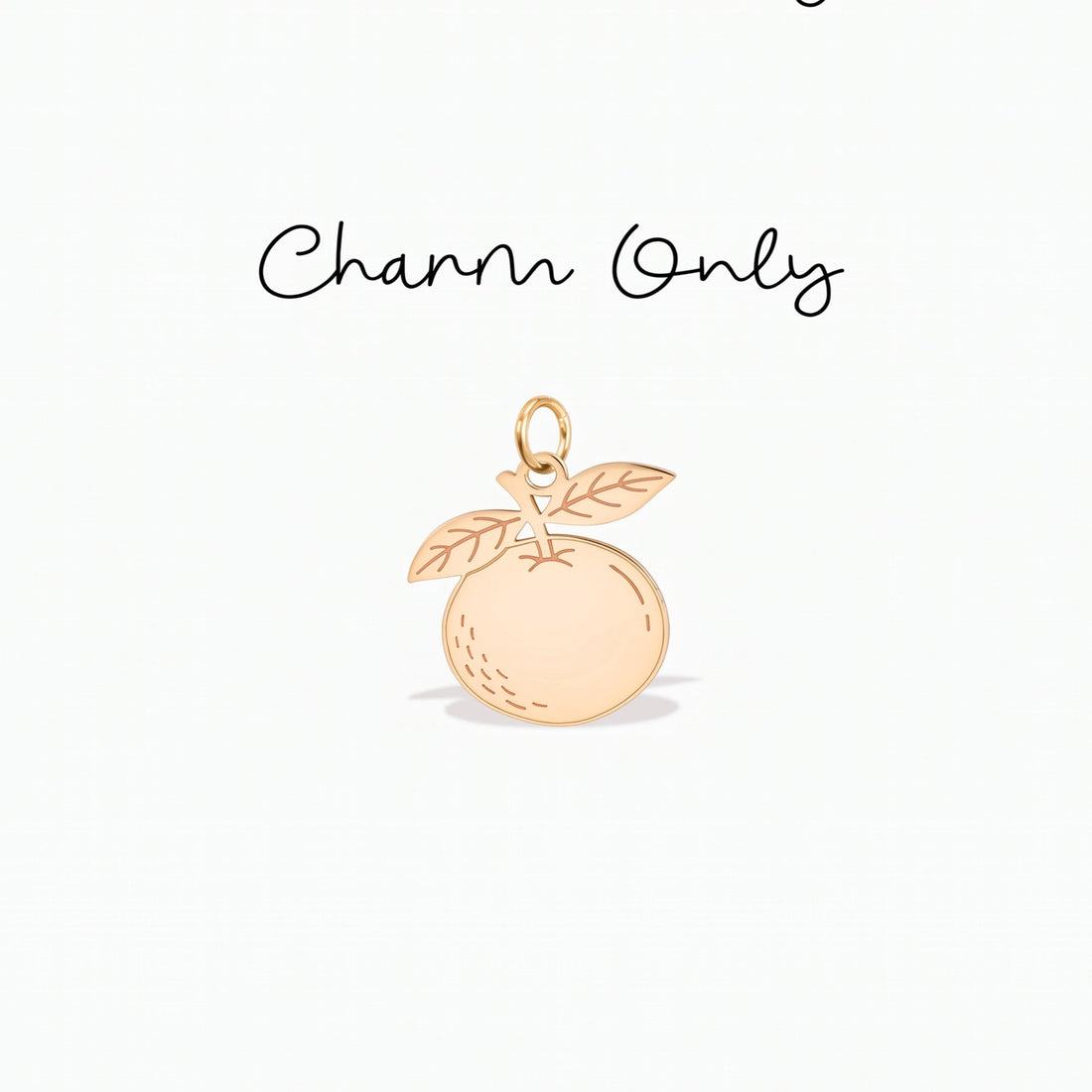 Peach Leaf Necklace Charm