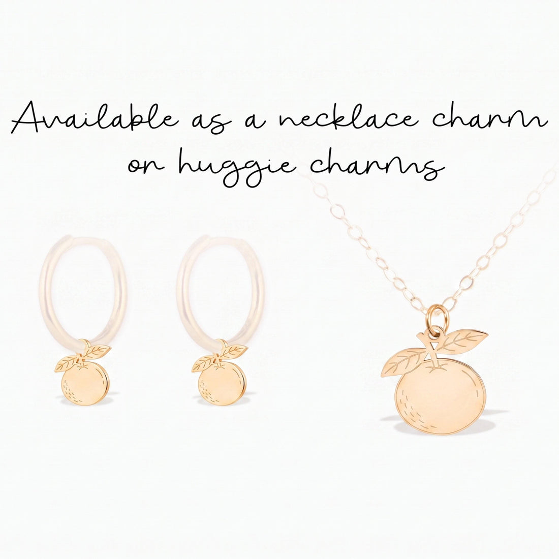 Peach Leaf Necklace Charm