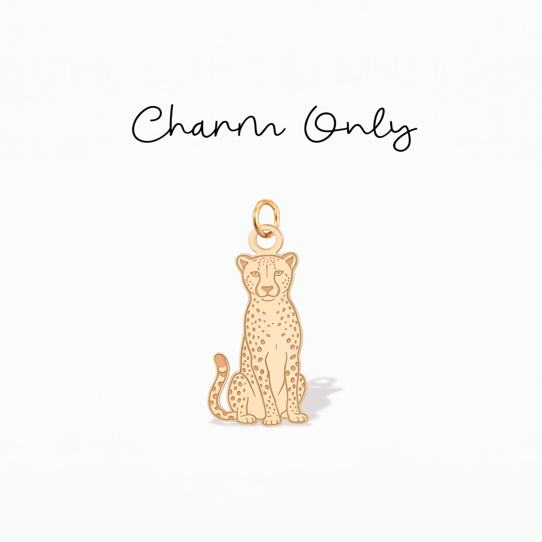 Sitting African Cheetah Charm