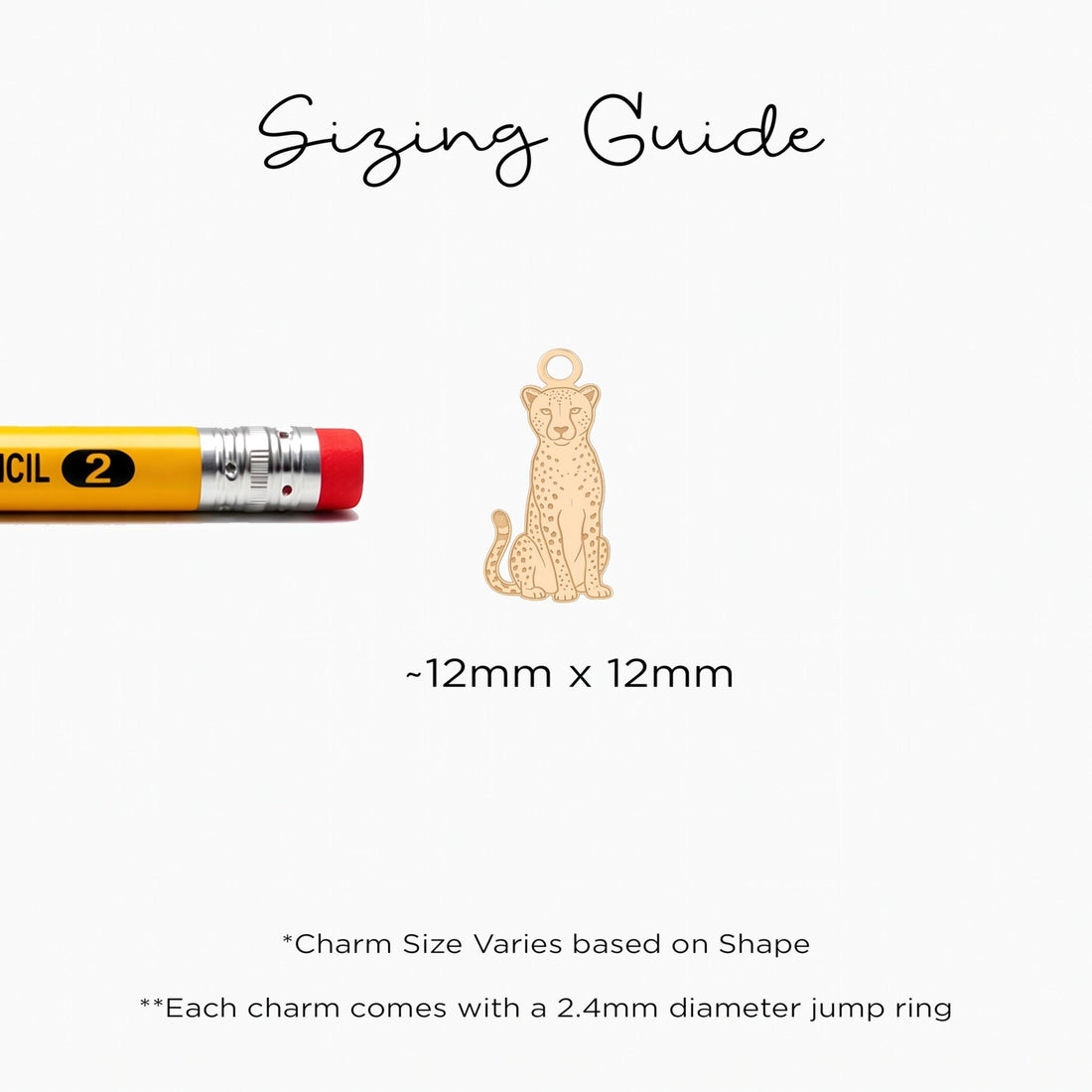 Sitting African Cheetah Charm