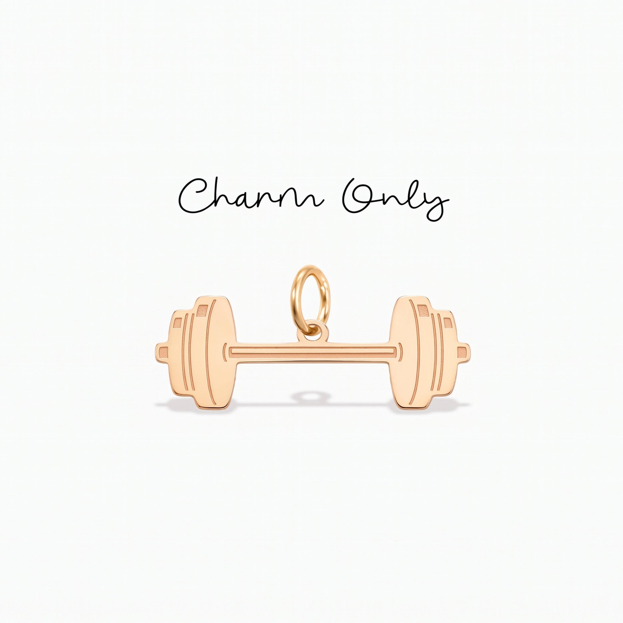 Dumbbell Weightlifter Necklace Charm
