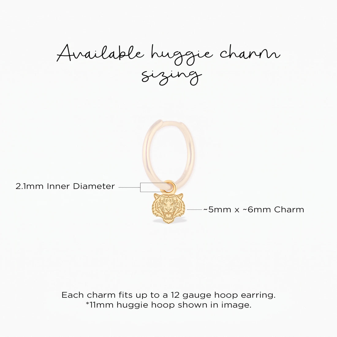 Roaring Tiger Head Charm