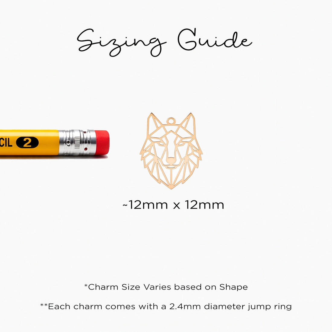 Wolf Head Necklace Charm
