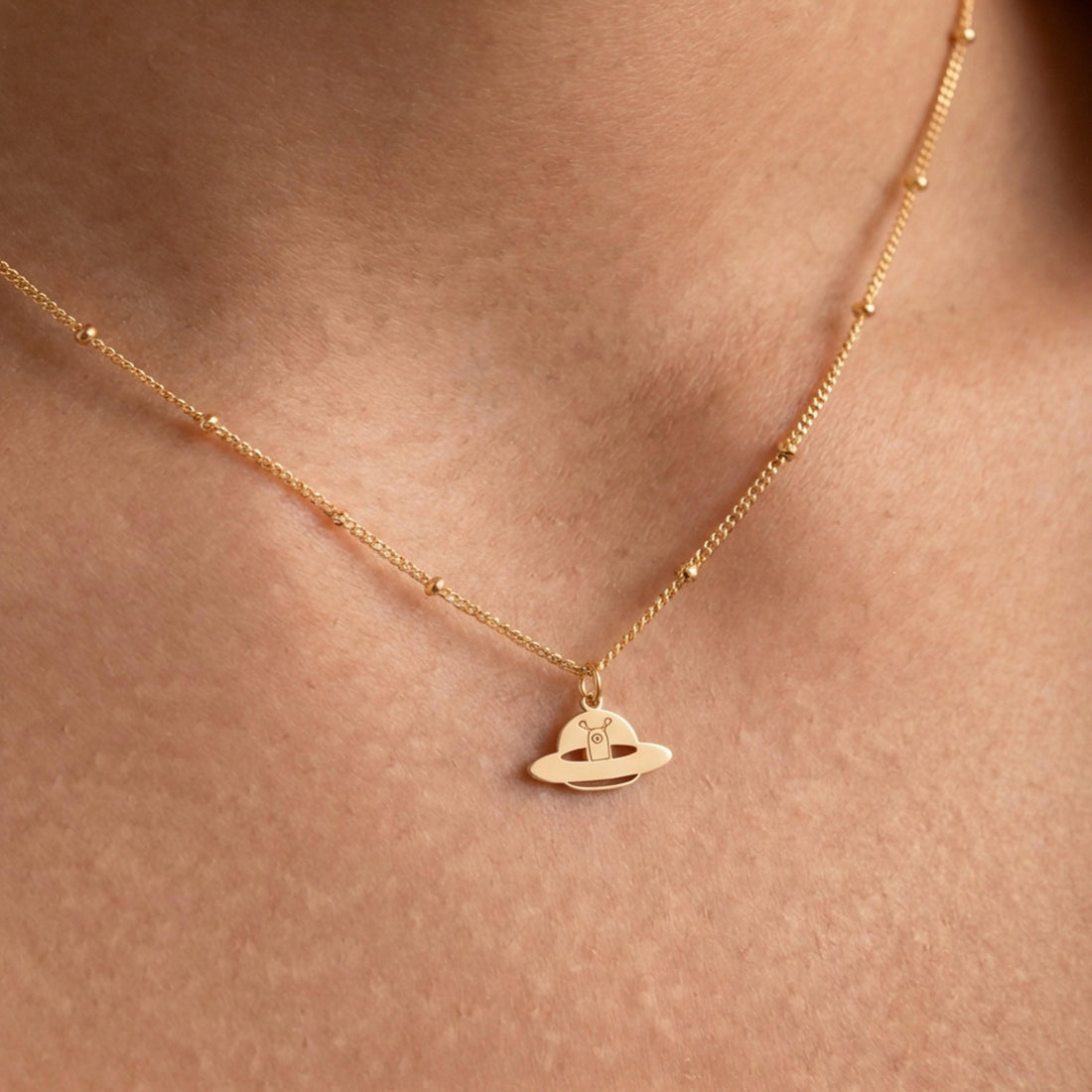 Ufo Alien Spaceship Charm