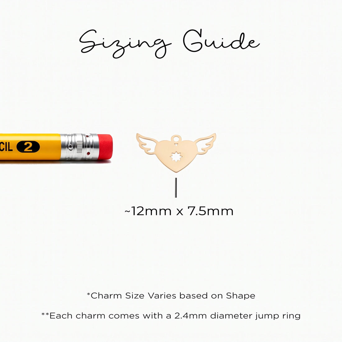 Winged Heart Necklace Charm