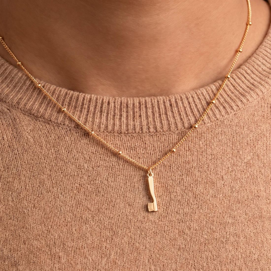 Toothbrush Dentist Necklace Charm