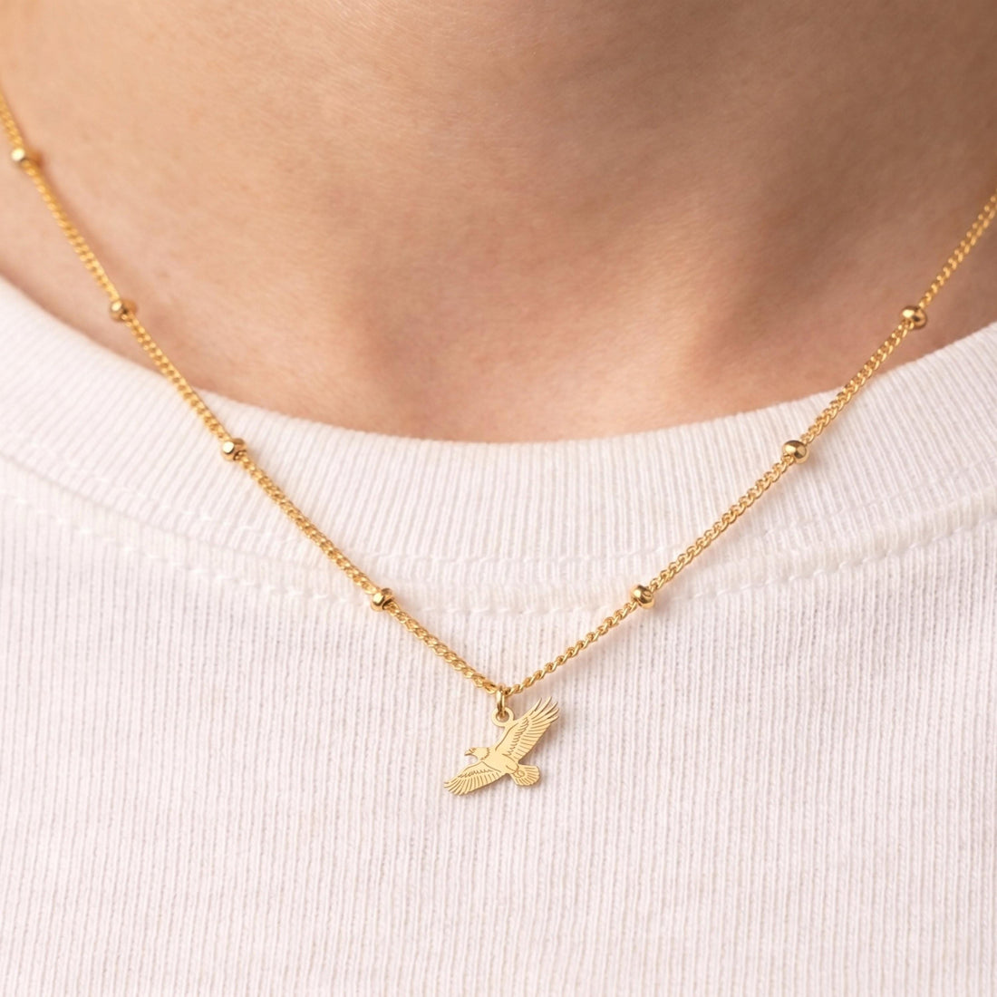 Flying Eagle Charm Necklace
