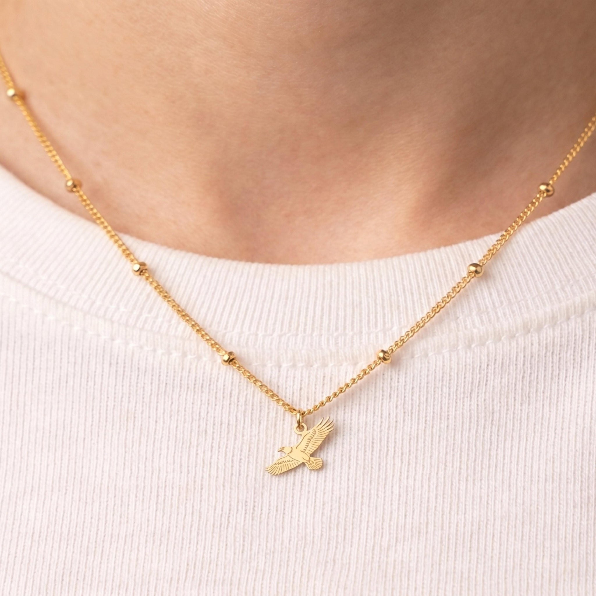 Flying Eagle Charm Necklace
