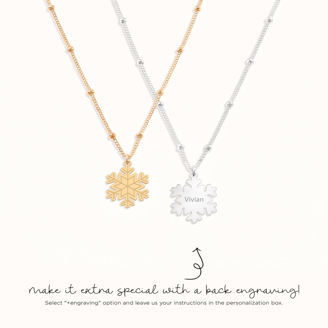 Snowflake Petal Beaded Necklace