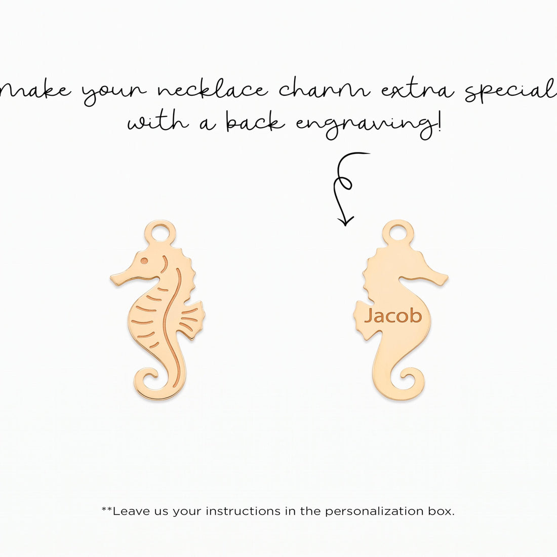 Dainty Seahorse Necklace Charm