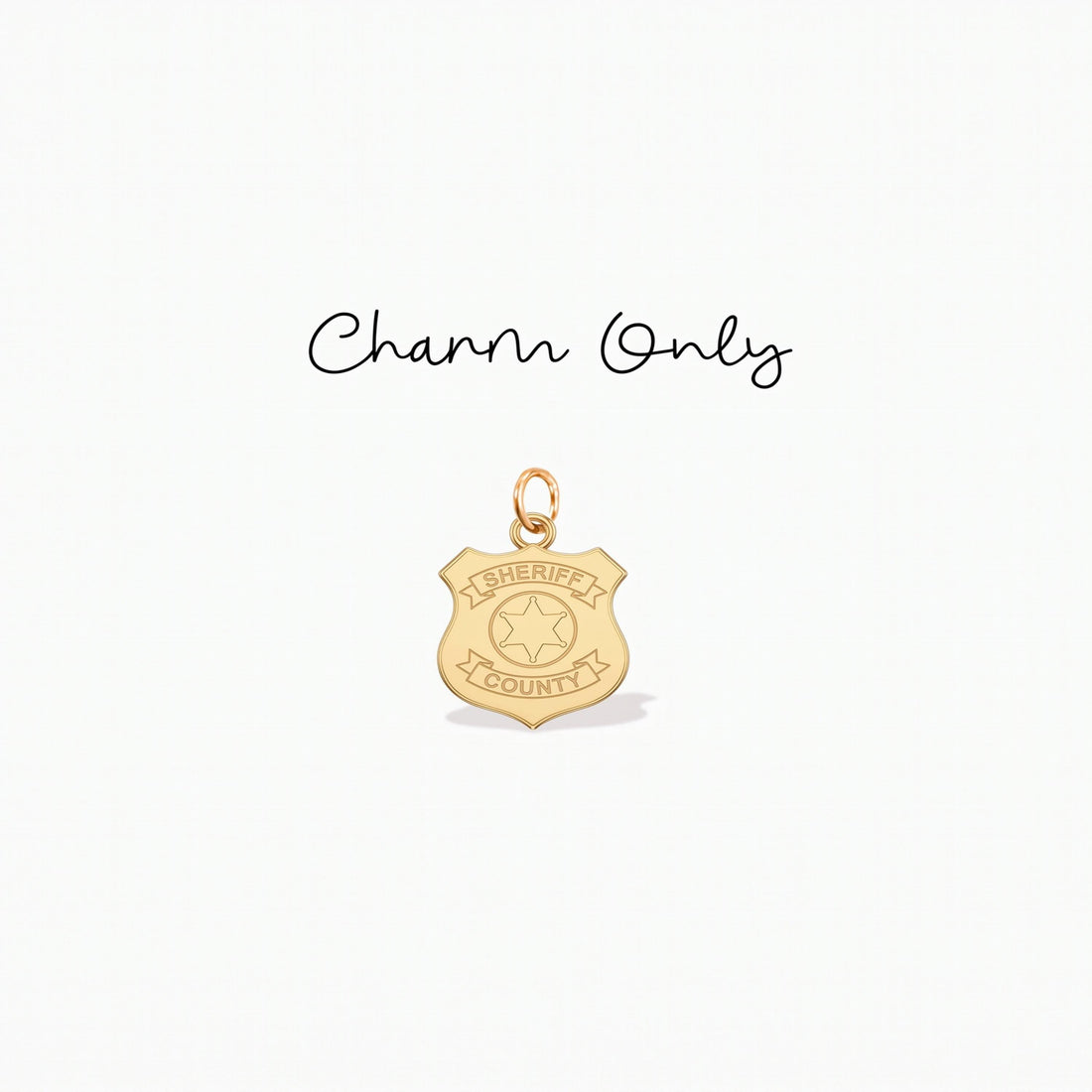 Sheriff Badge Necklace Charm