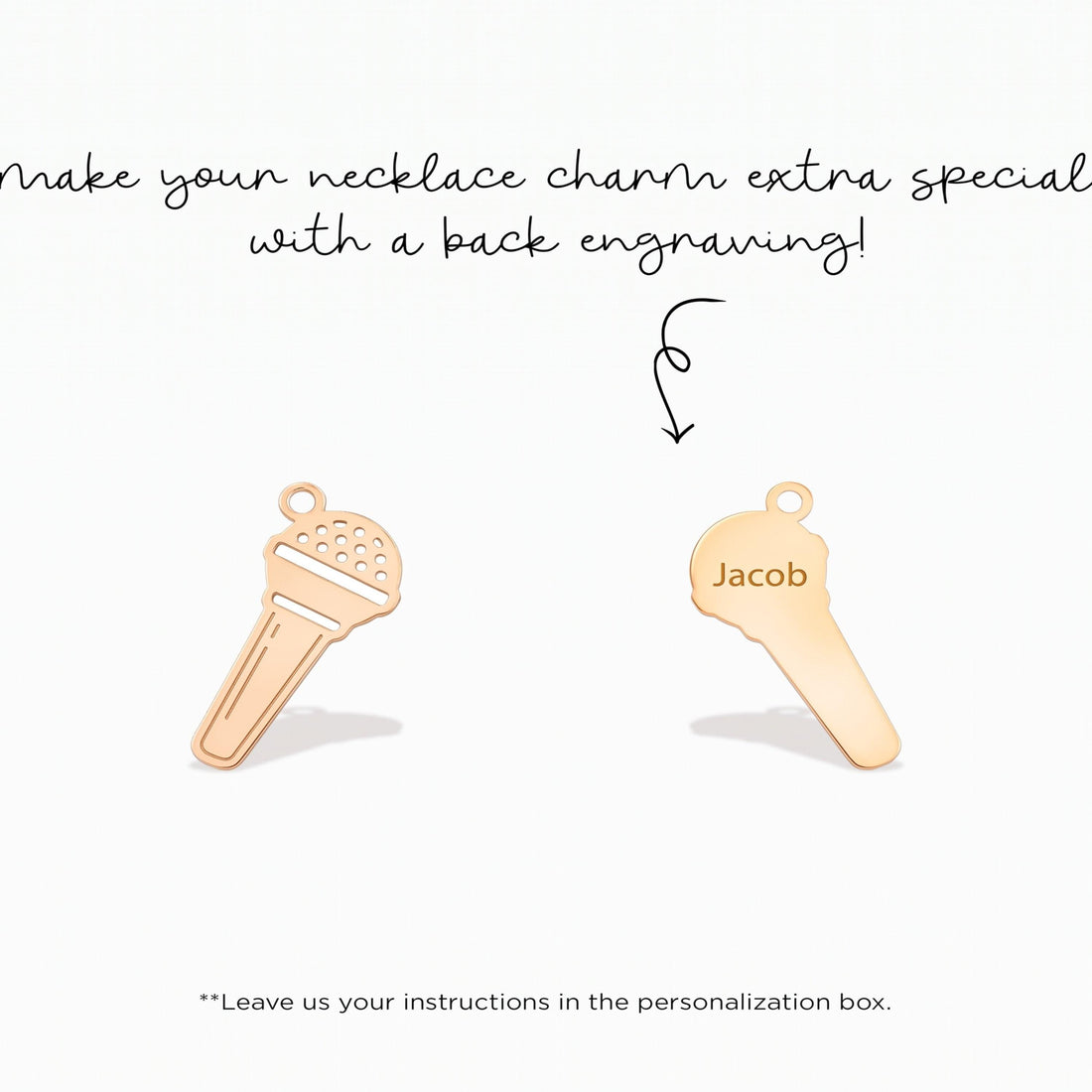 Dainty Microphone Necklace Charm