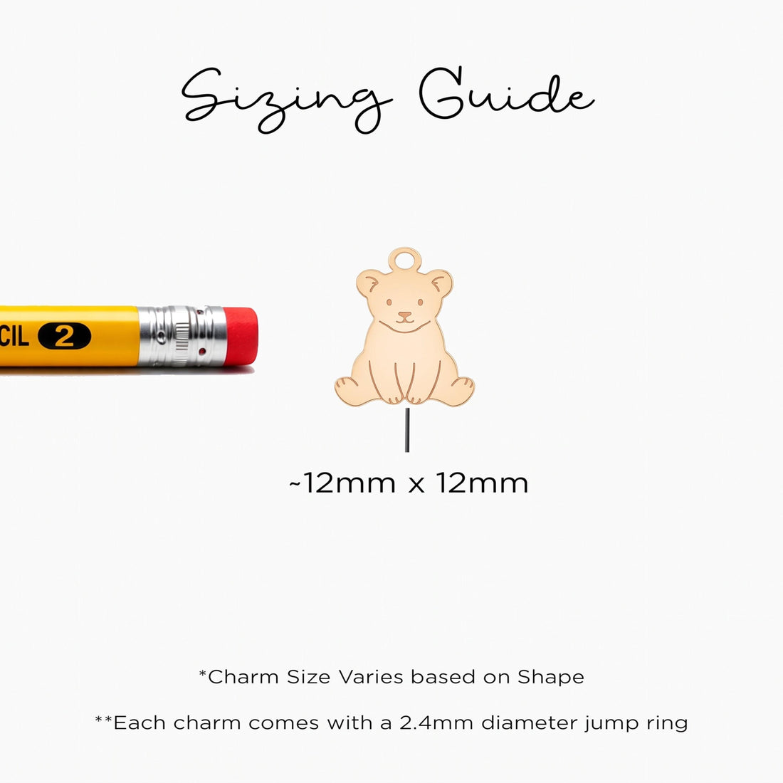 Sitting Teddy Bear Charm