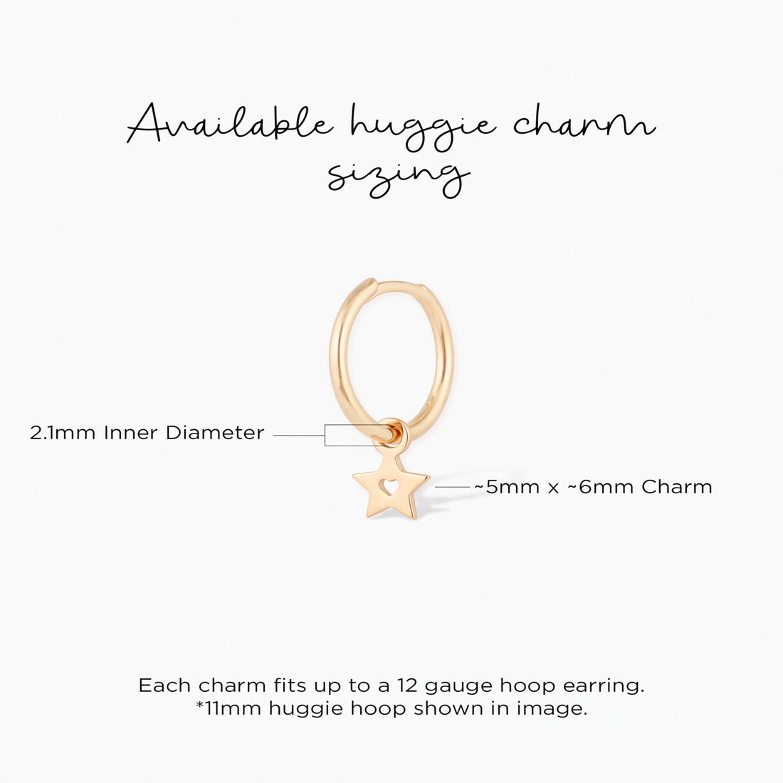 Heart Star Cutout Necklace Charm