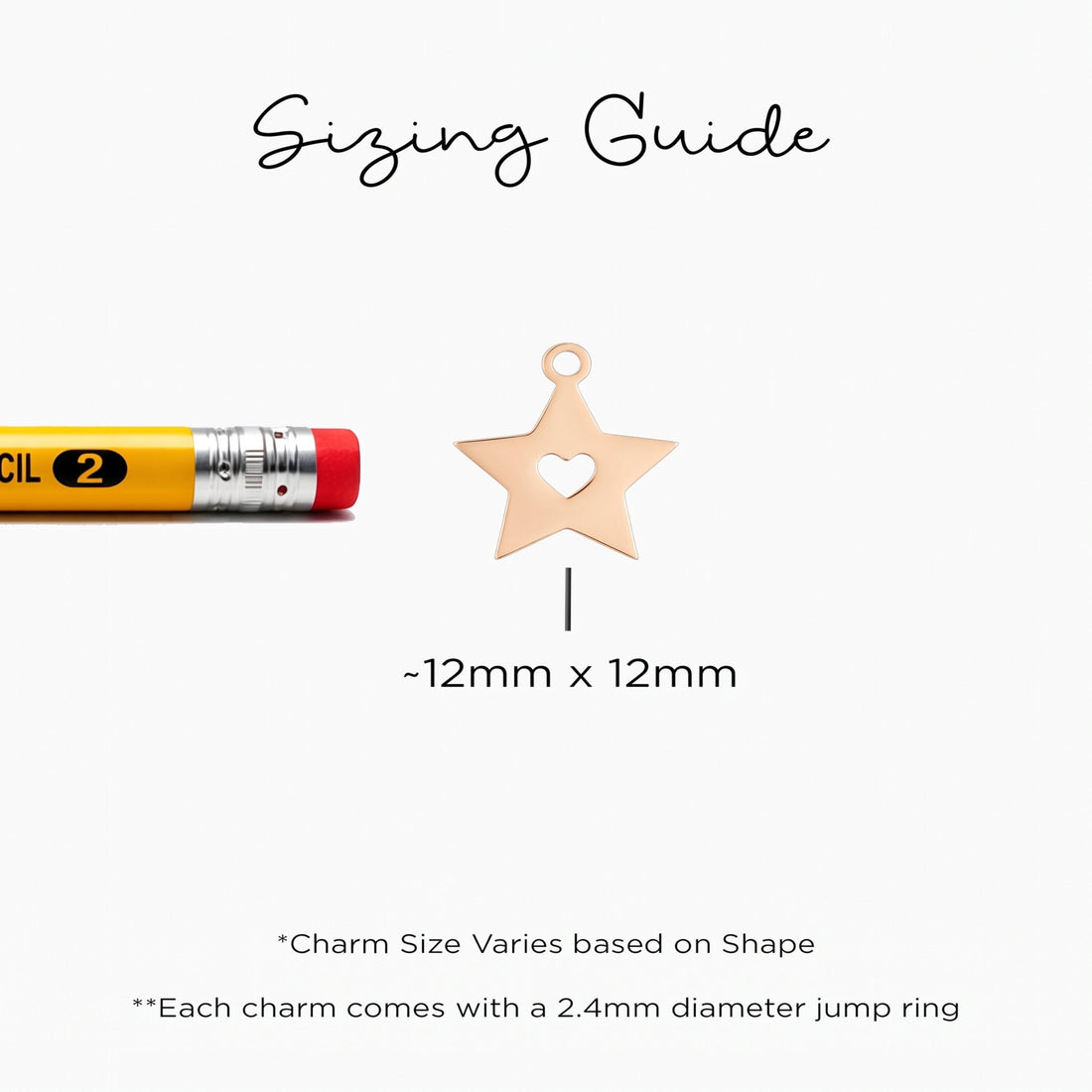 Heart Star Cutout Necklace Charm