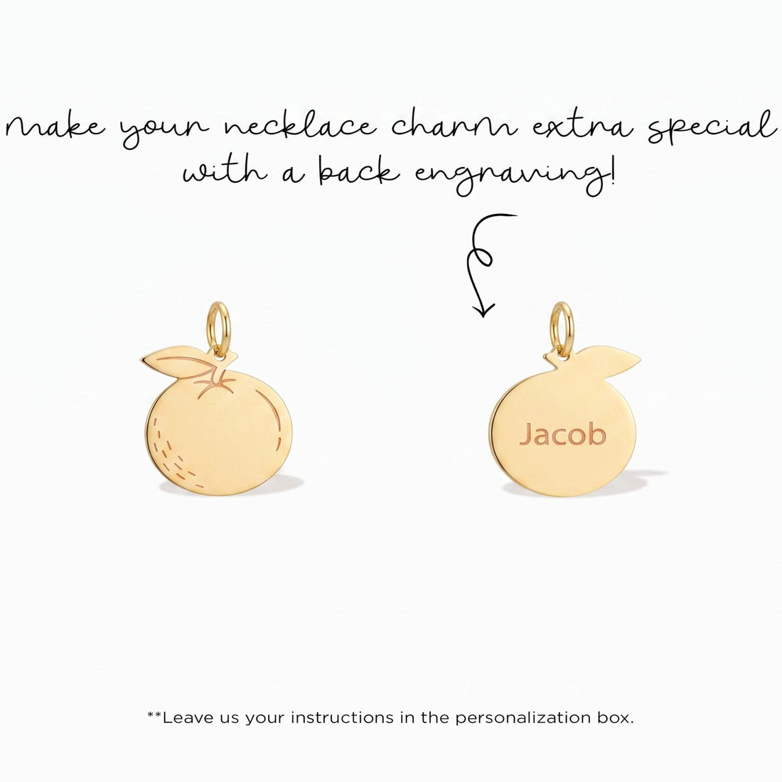 Peach Fruit Necklace Charm