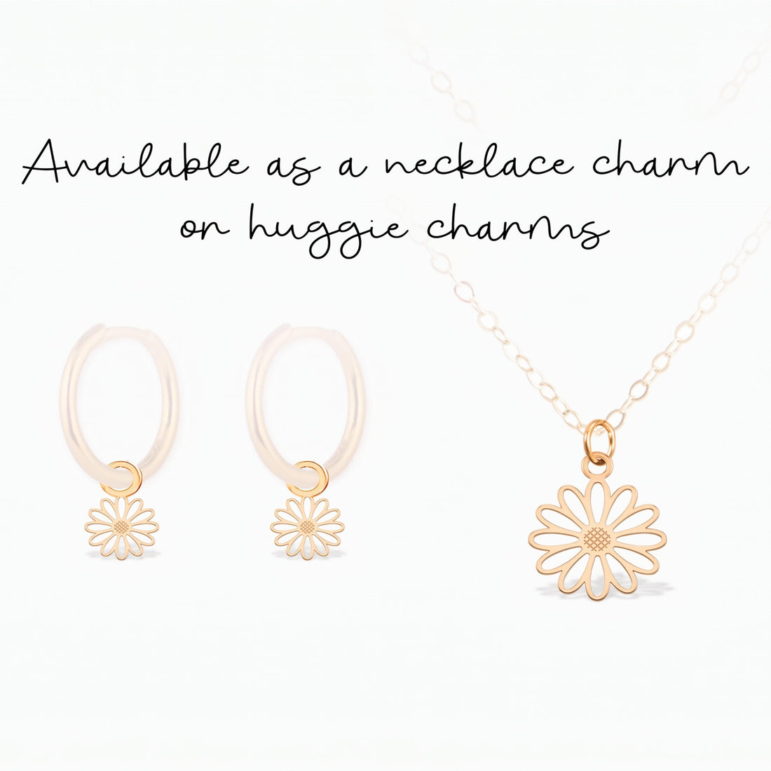 Daisy Flower Cutout Necklace Charm