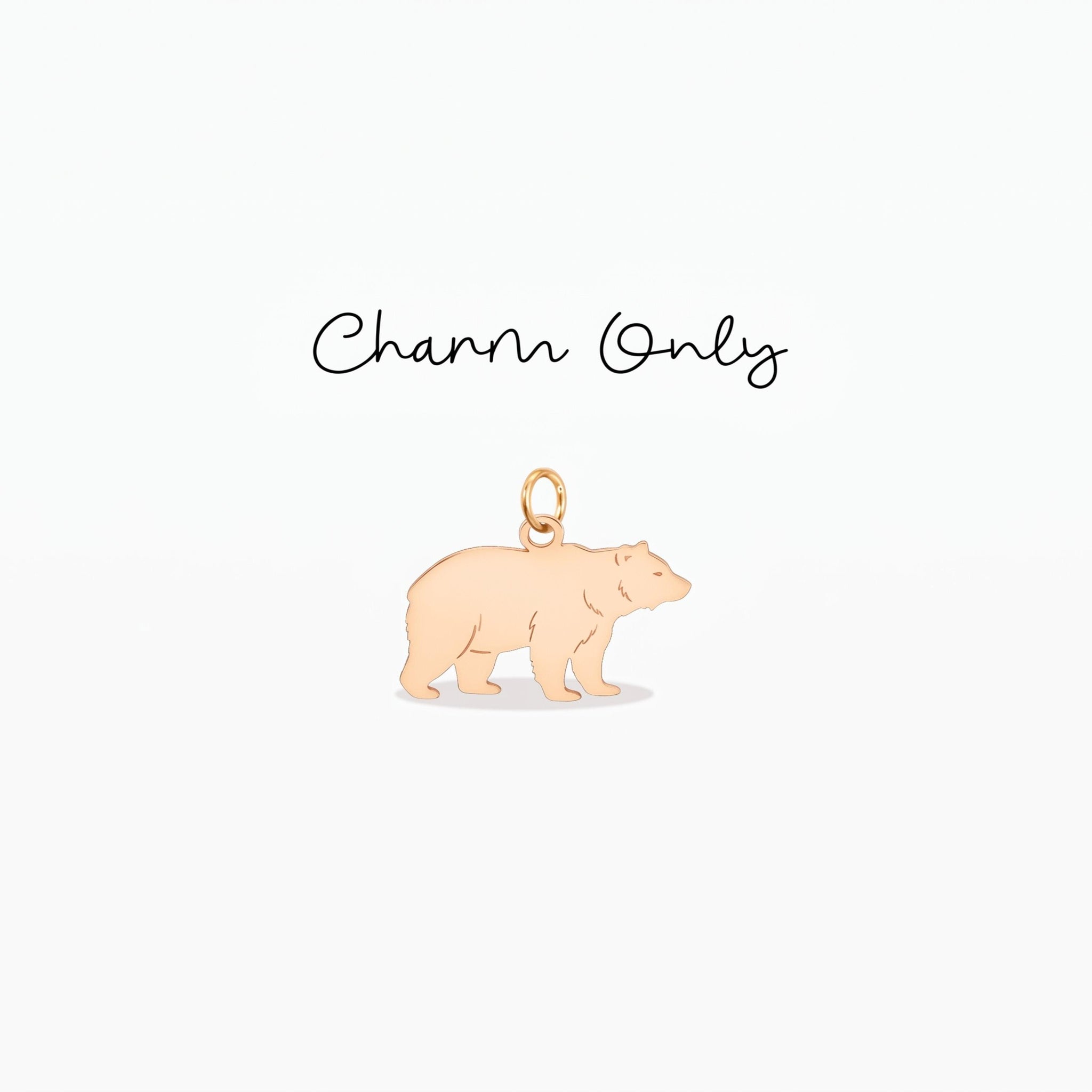Grizzly Bear Necklace Charm