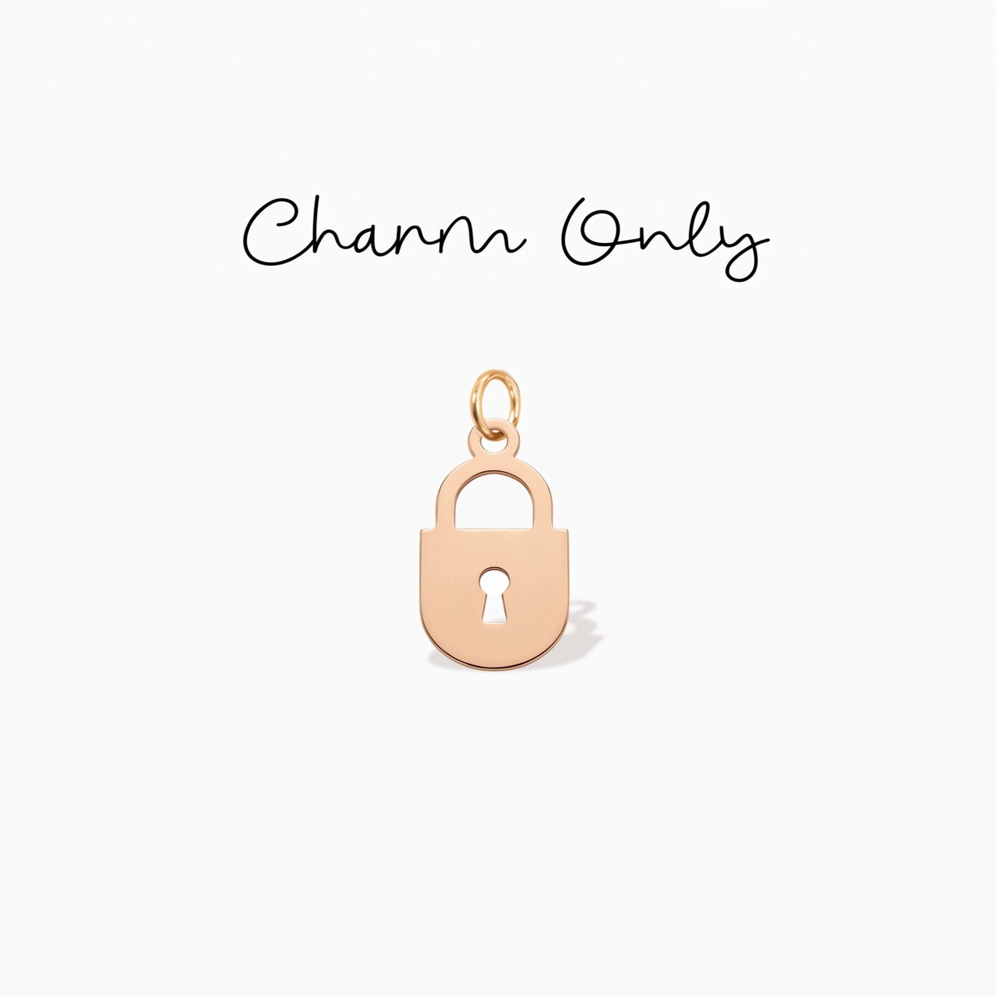 Padlock Key Lock Necklace Charm