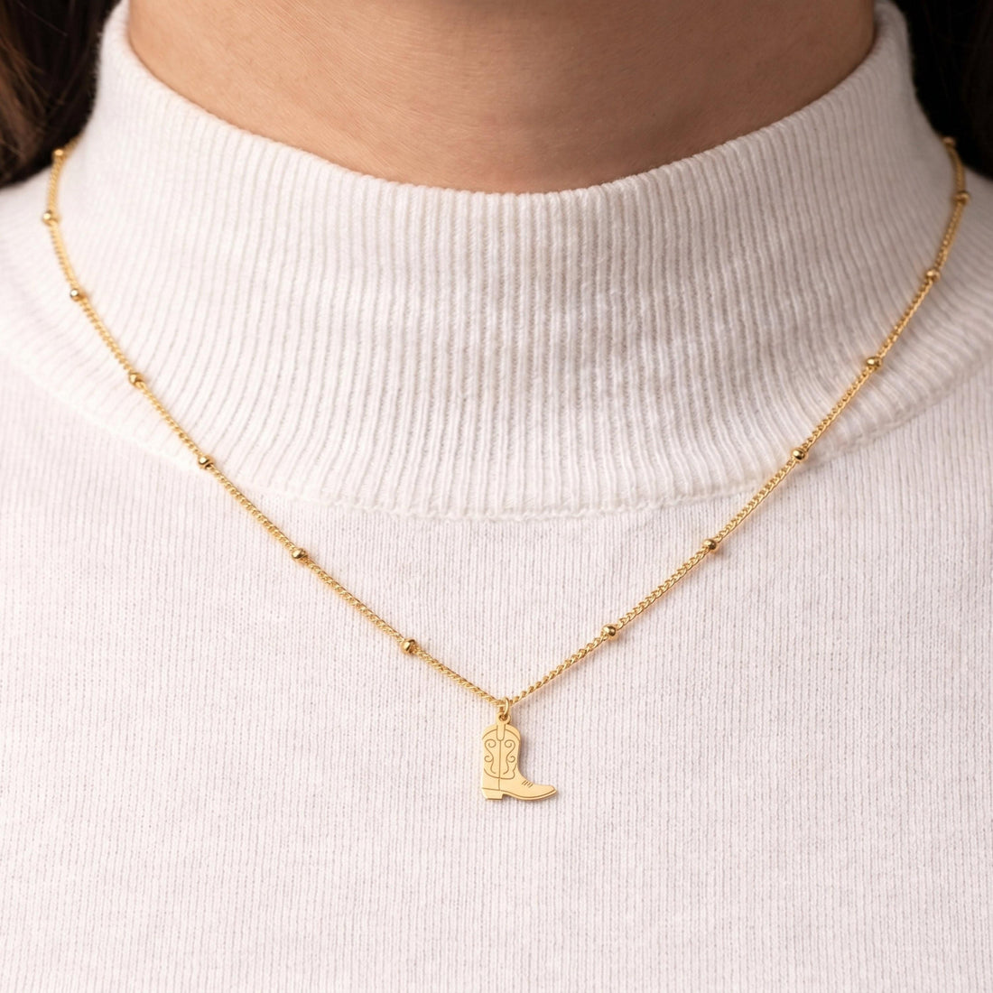 Cowboy Boot Charm Necklace