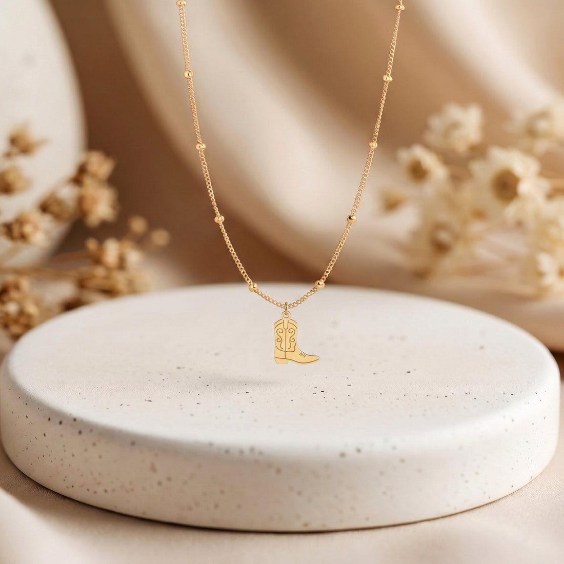 Cowboy Boot Charm Necklace