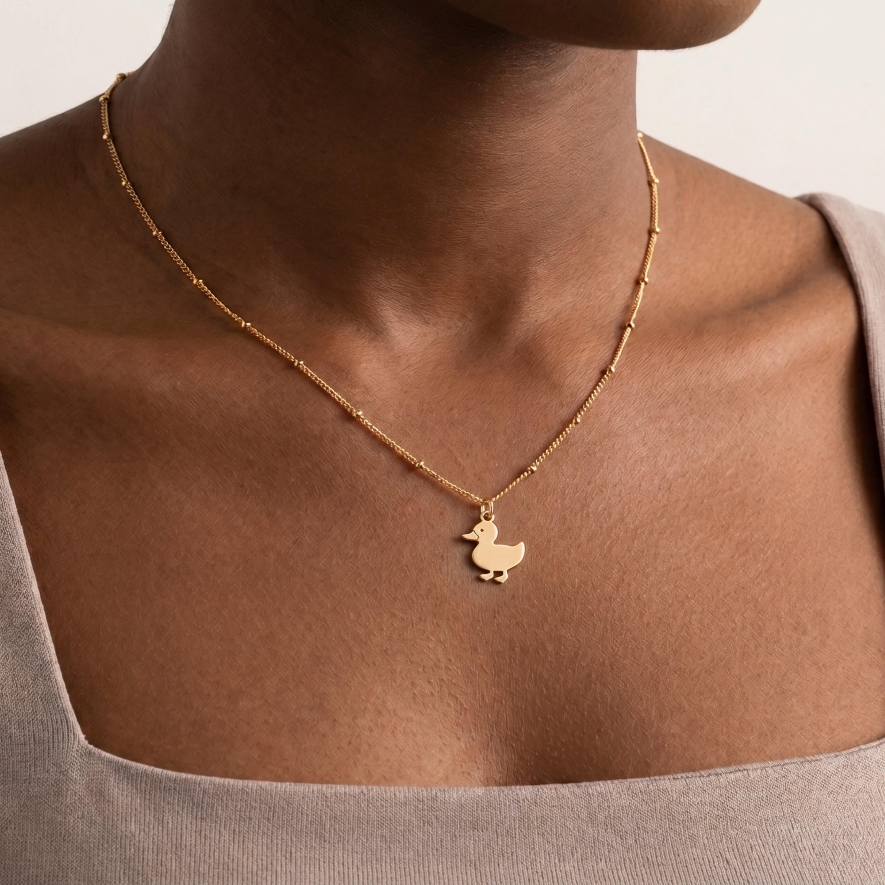 Walking Duck Charm Necklace