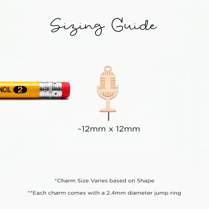 Microphone Charm Beady Necklace