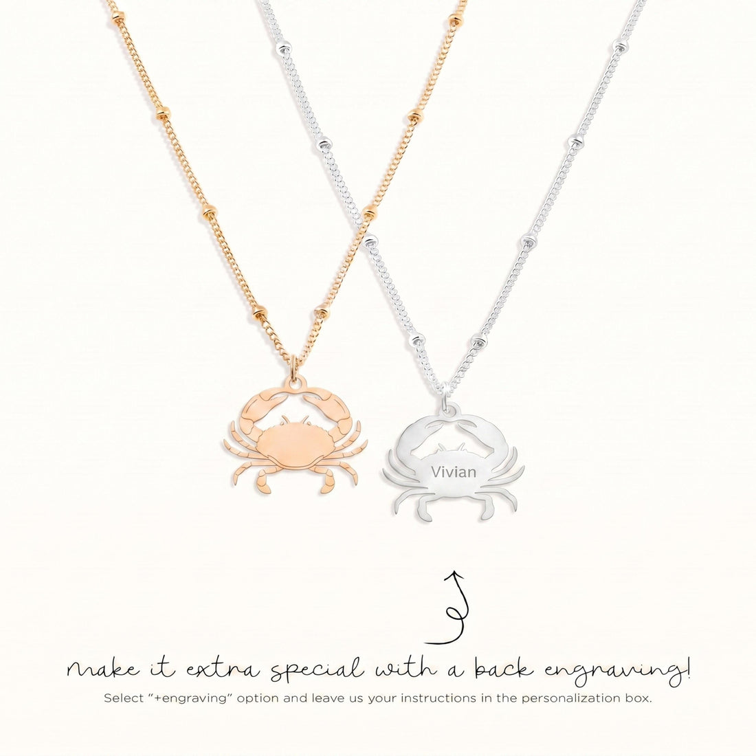 Claw Crab Charm Necklace