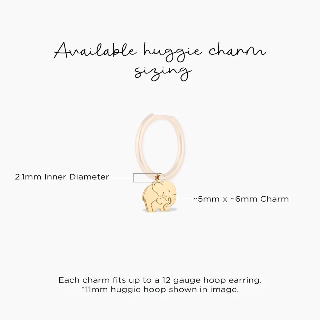 Elephant Mom Calf Charm