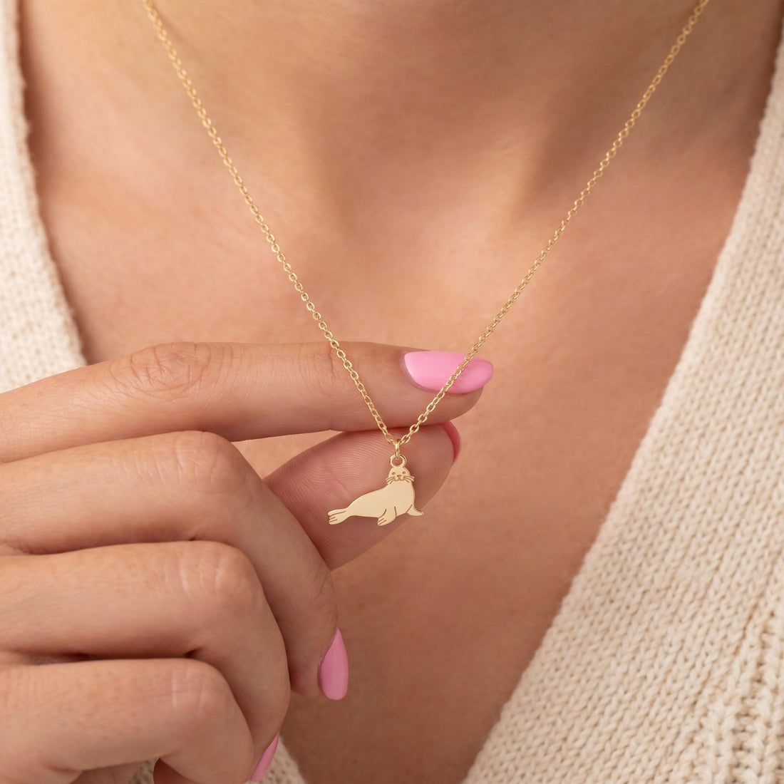 Harbor Seal Necklace Charm