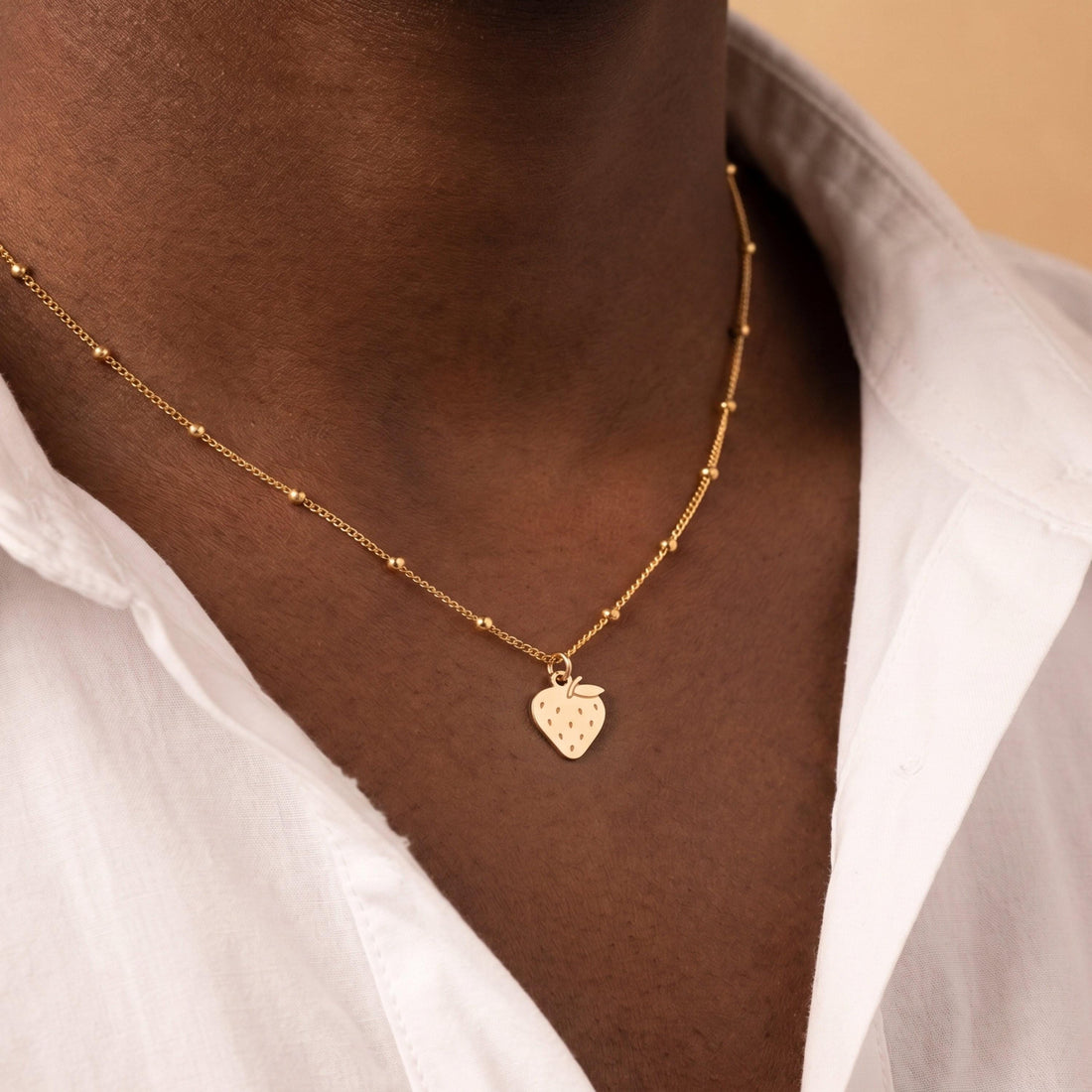 Strawberry Fruit Necklace Charm