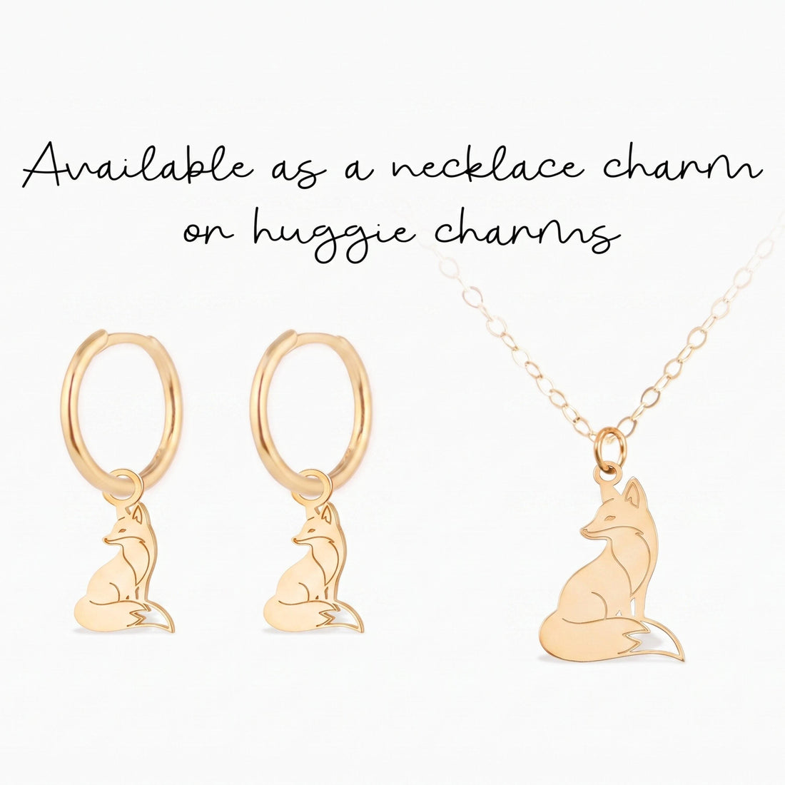 Sitting Fox Necklace Charm
