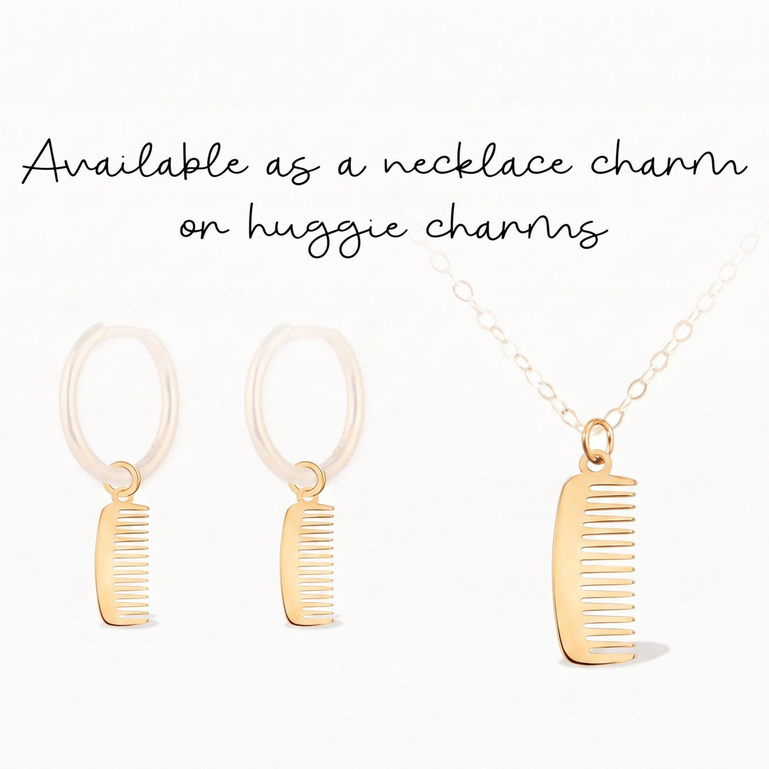 Hair Comb Necklace Charm