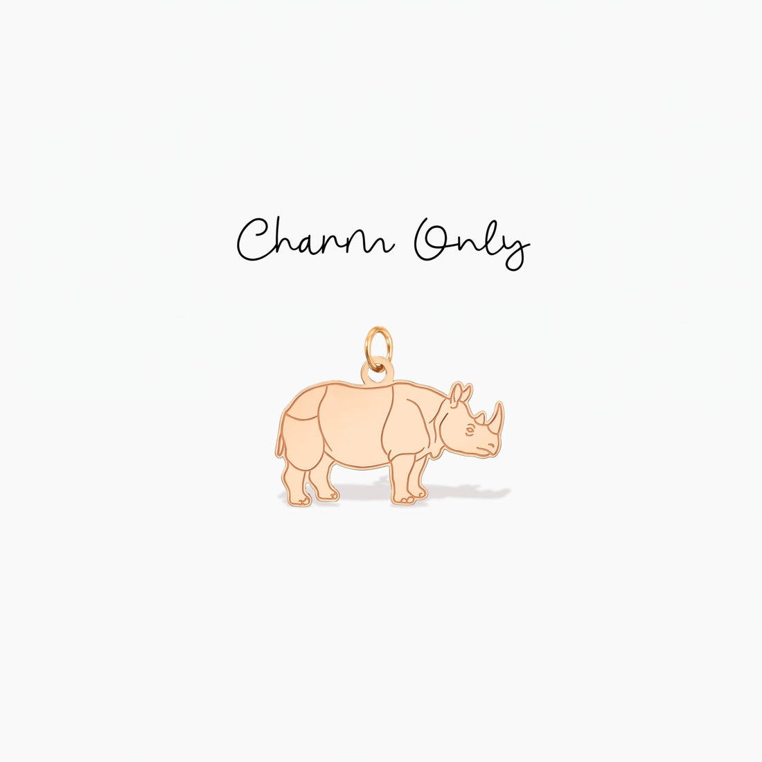 Standing Rhino Charm Pendant