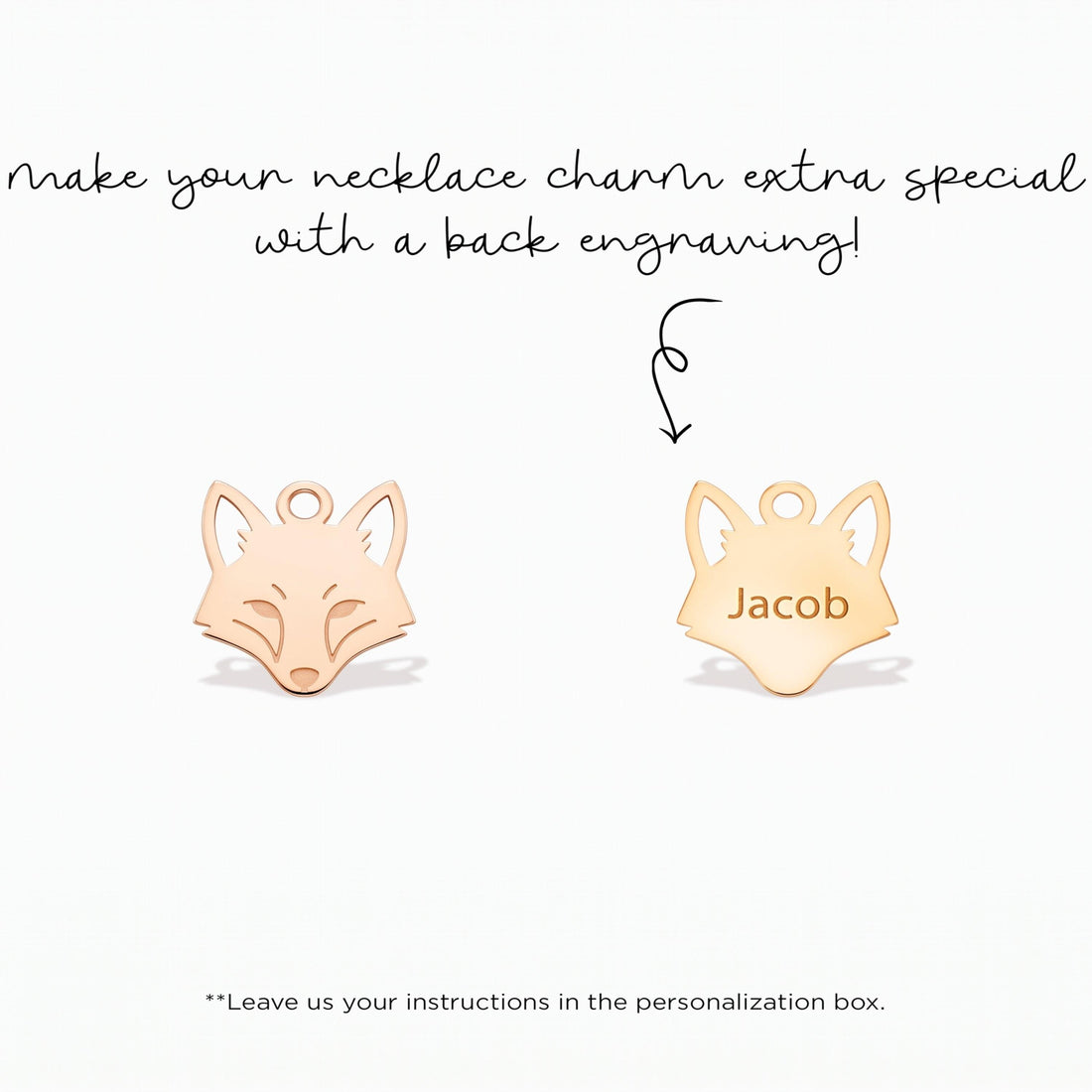 Fox Head Necklace Charm