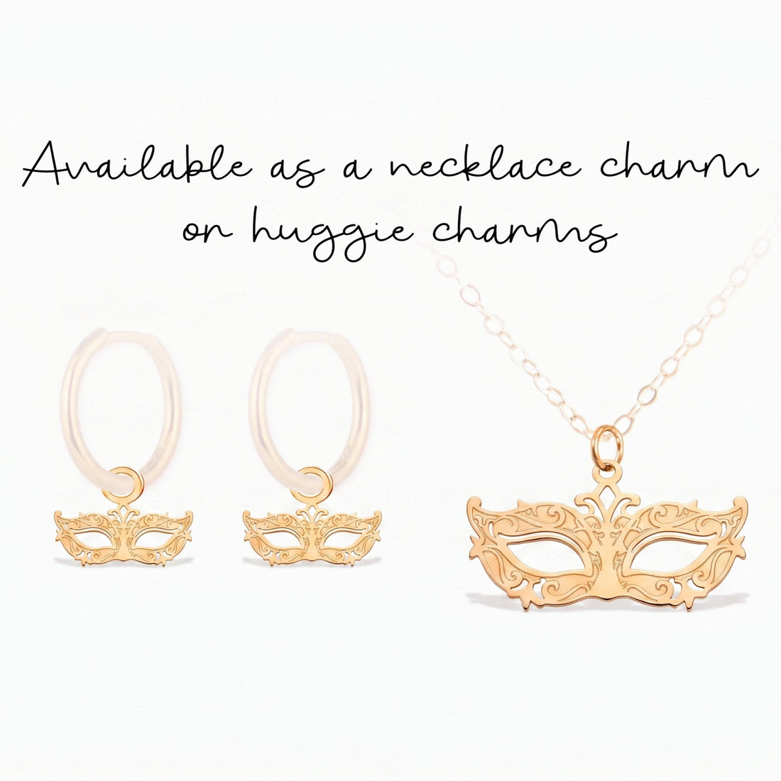 Masquerade Mask Necklace Charm