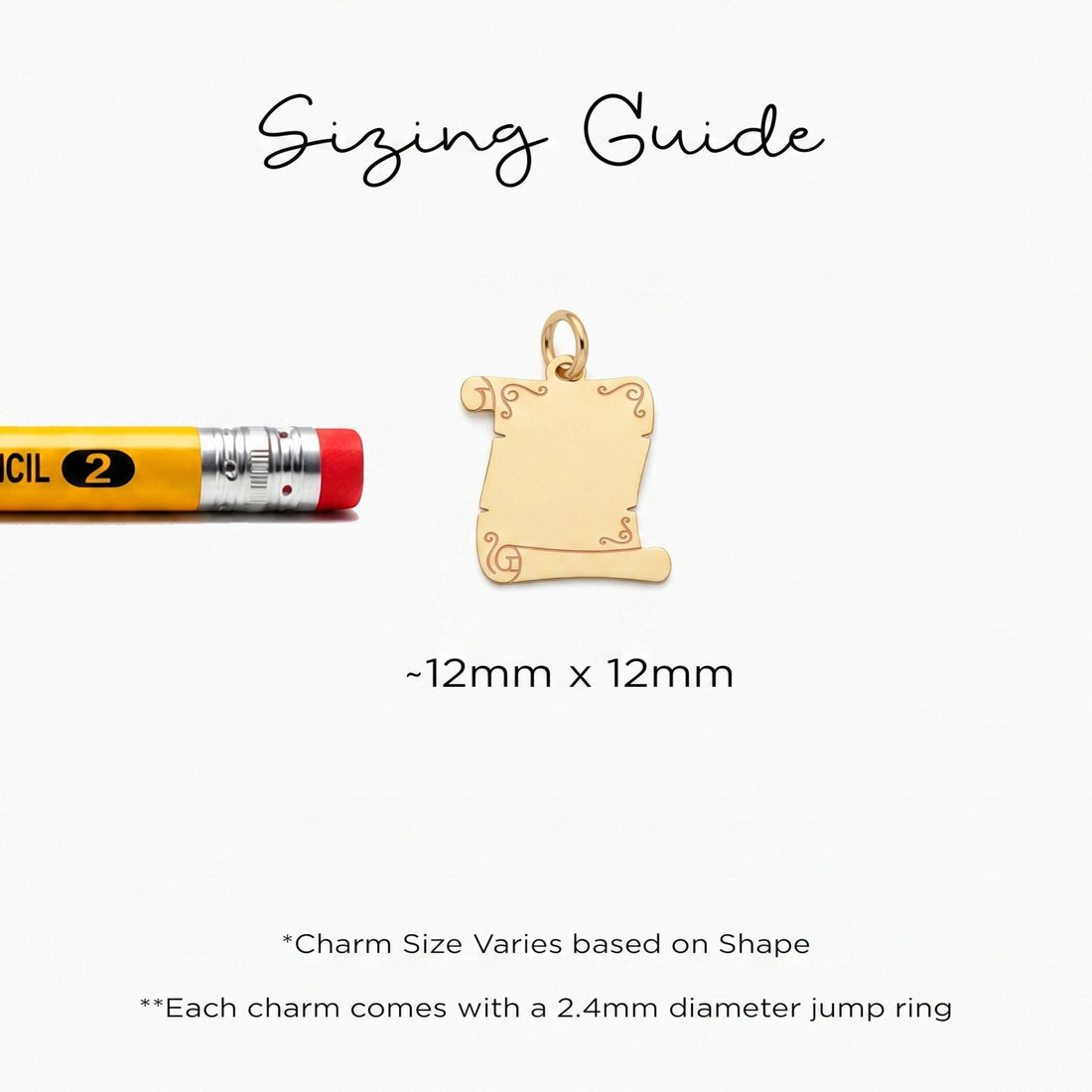 Parchment Scroll Necklace Charm