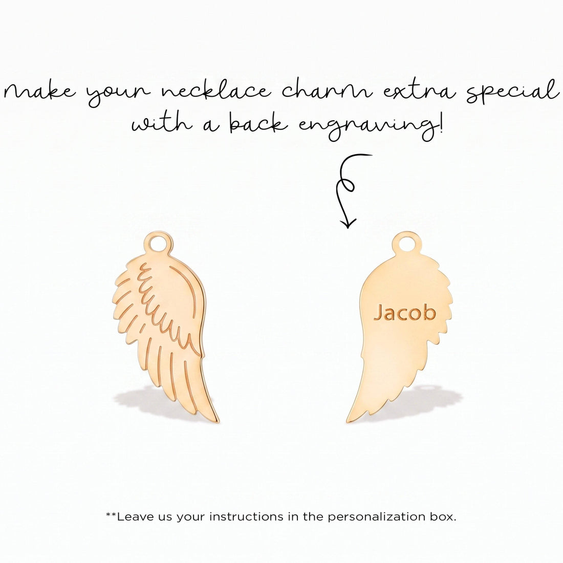 Angel Wing Necklace Charm