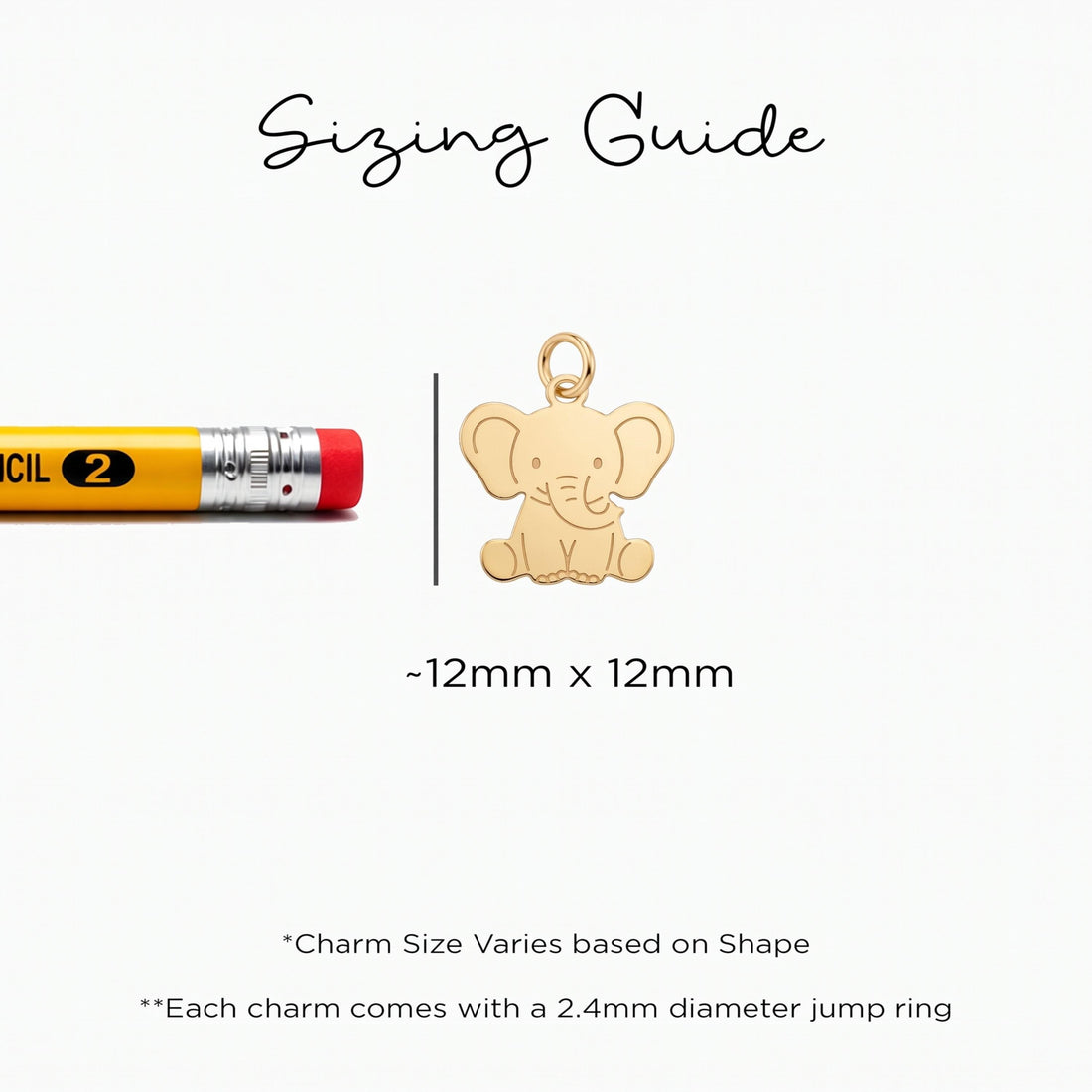 Baby Elephant Necklace Charm
