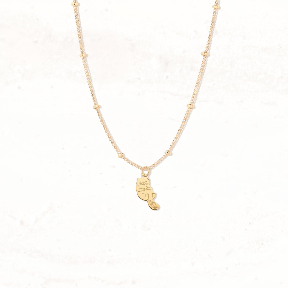 Happy Otter Beady Necklace