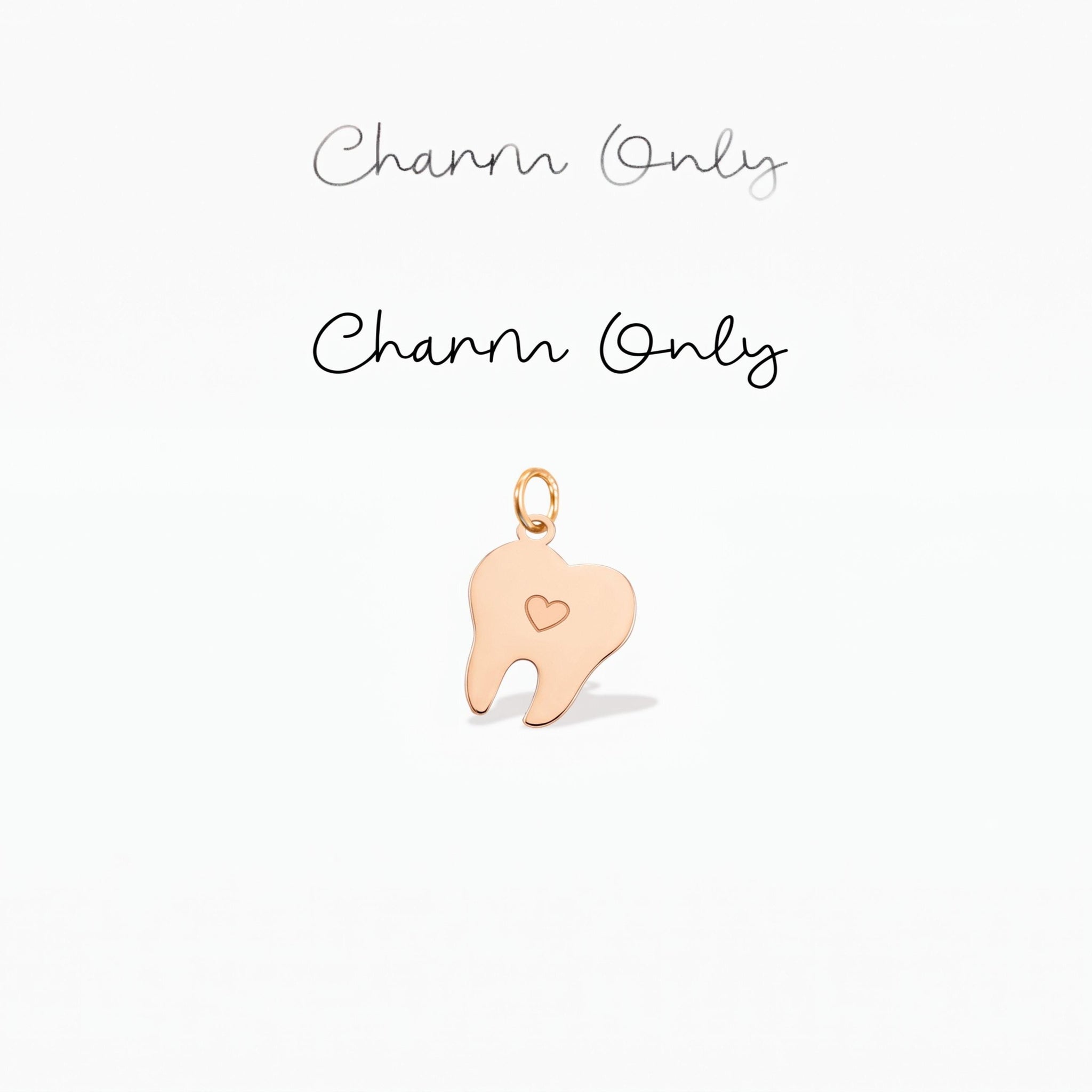 Heart Tooth Necklace Charm