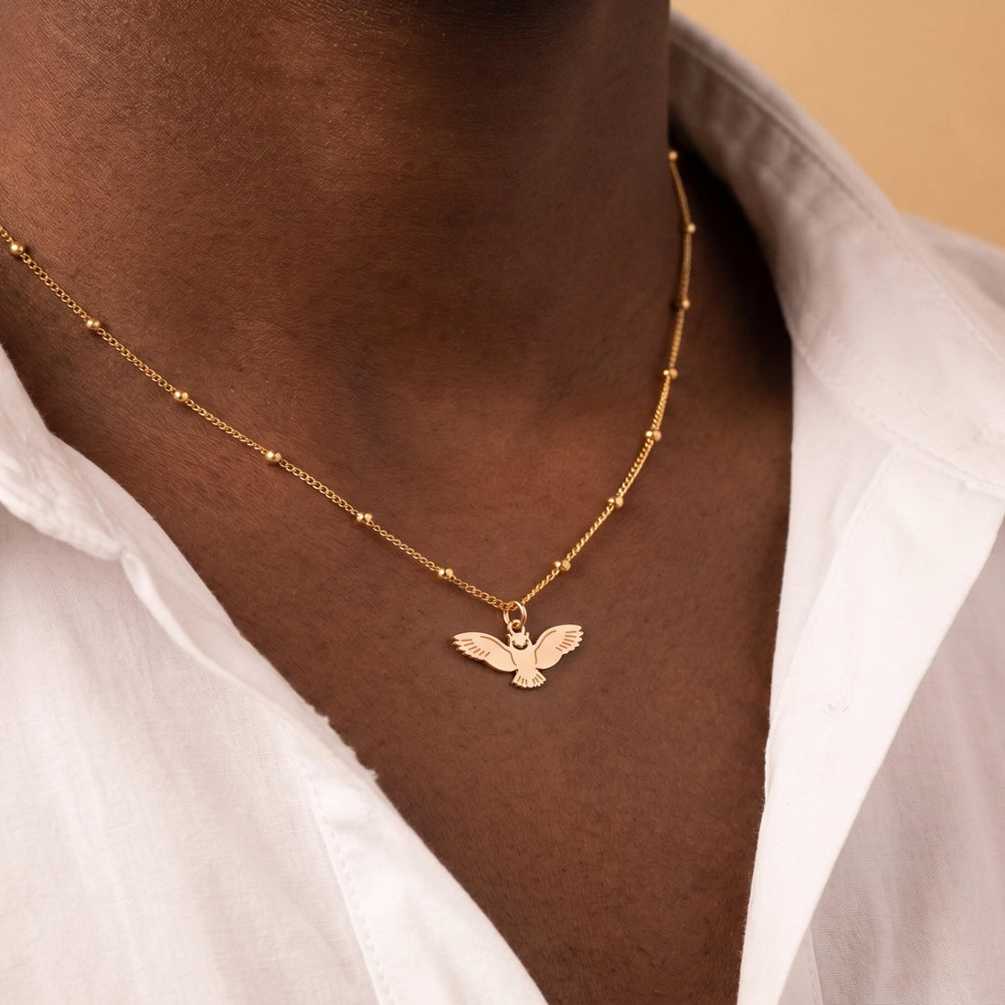 Flying Owl Charm Pendant