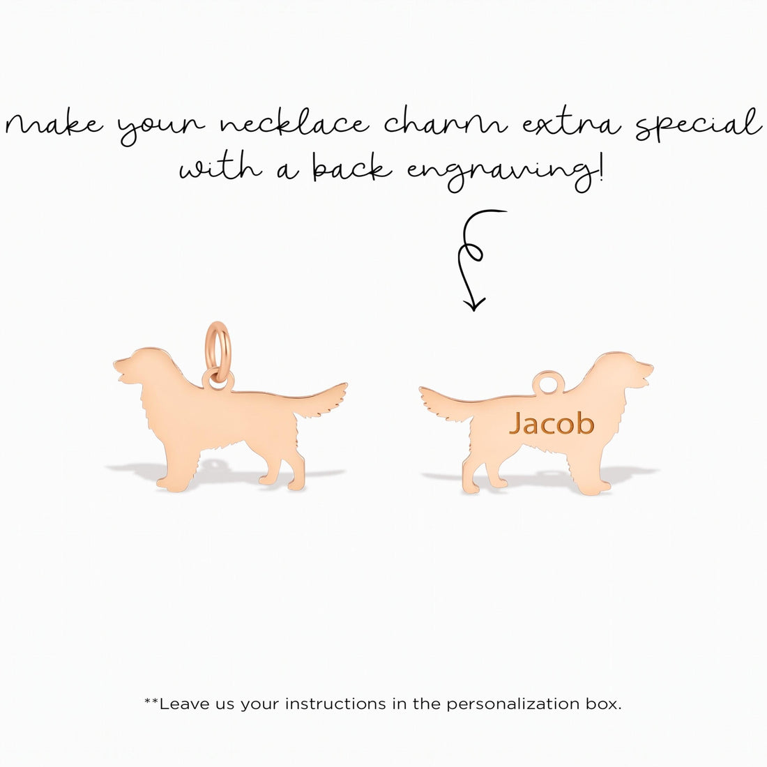 Retriever Dog Necklace Charm