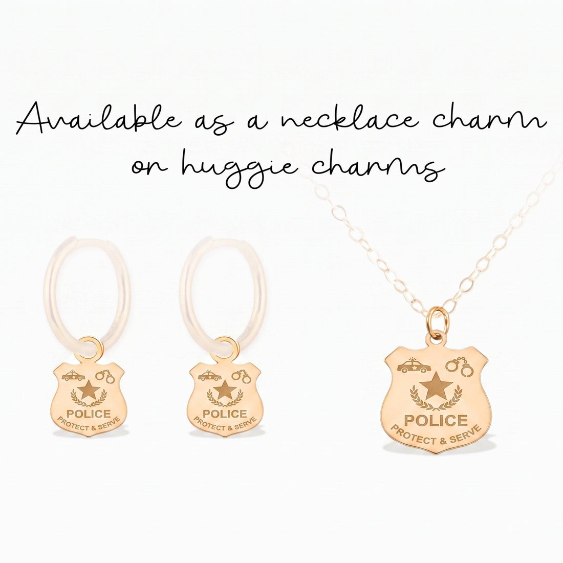 Police Badge Charm Pendant