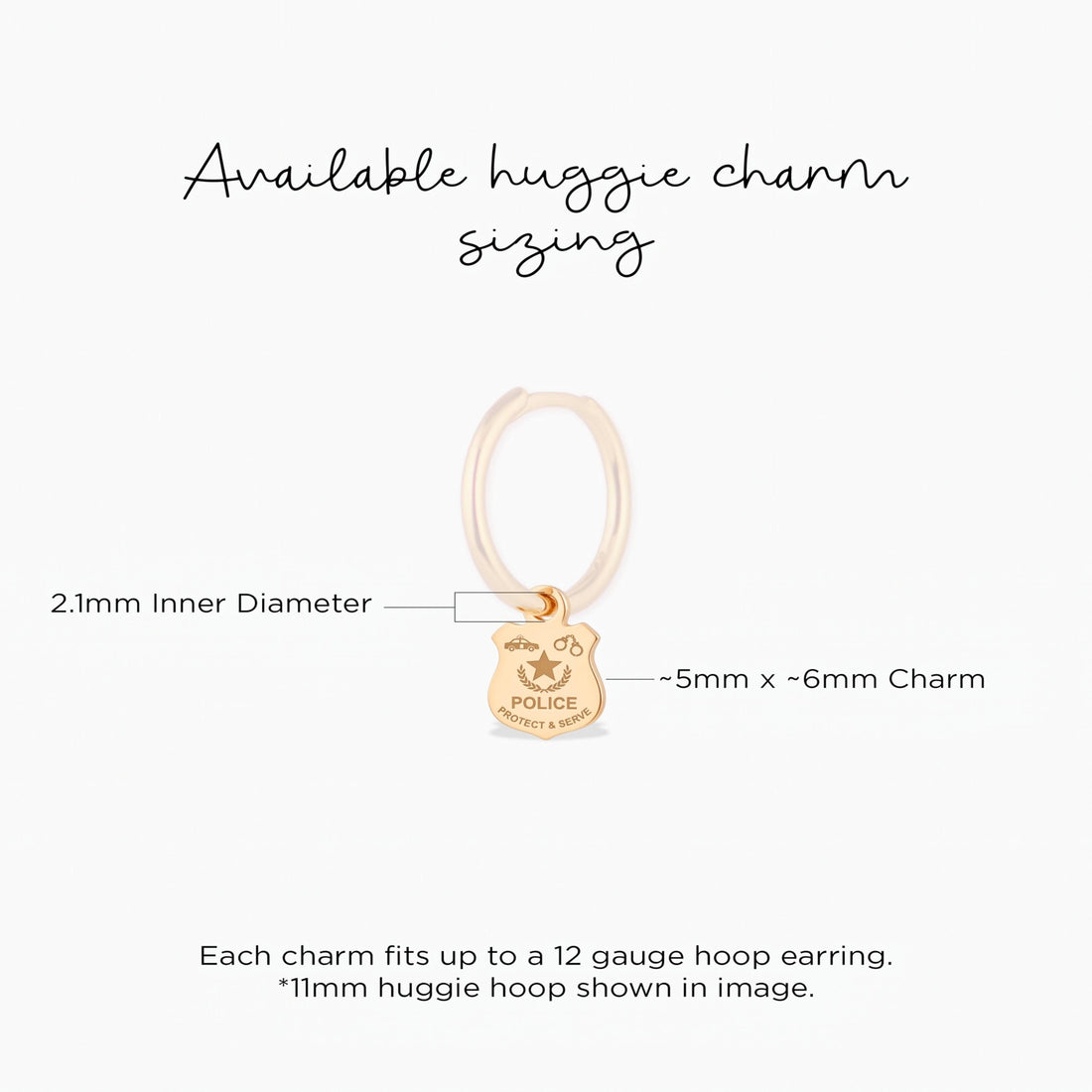 Police Badge Charm Pendant