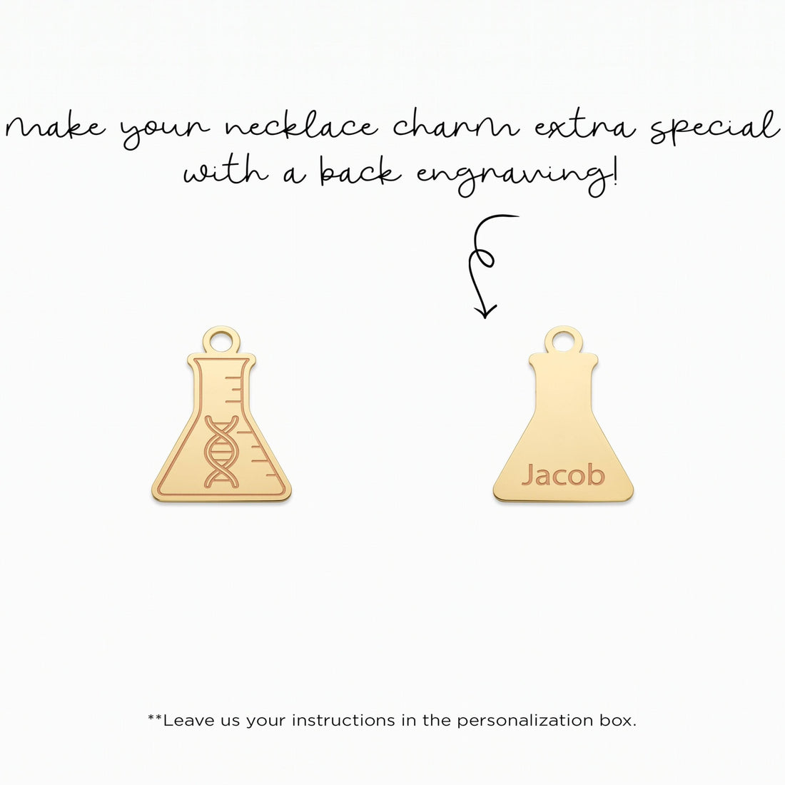 DNA Flask Necklace Charm