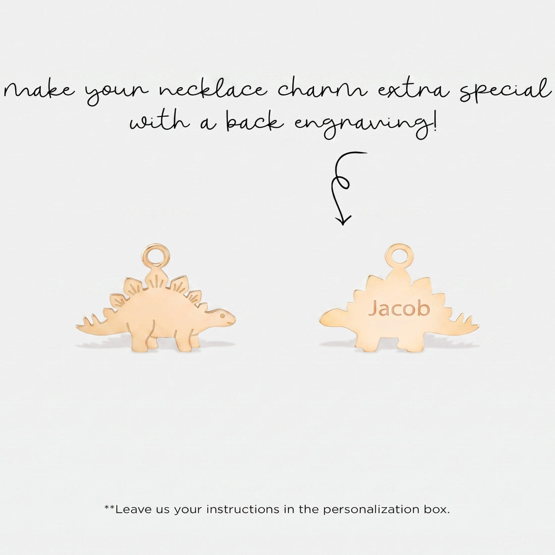 Stegosaurus Dinosaur Necklace Charm