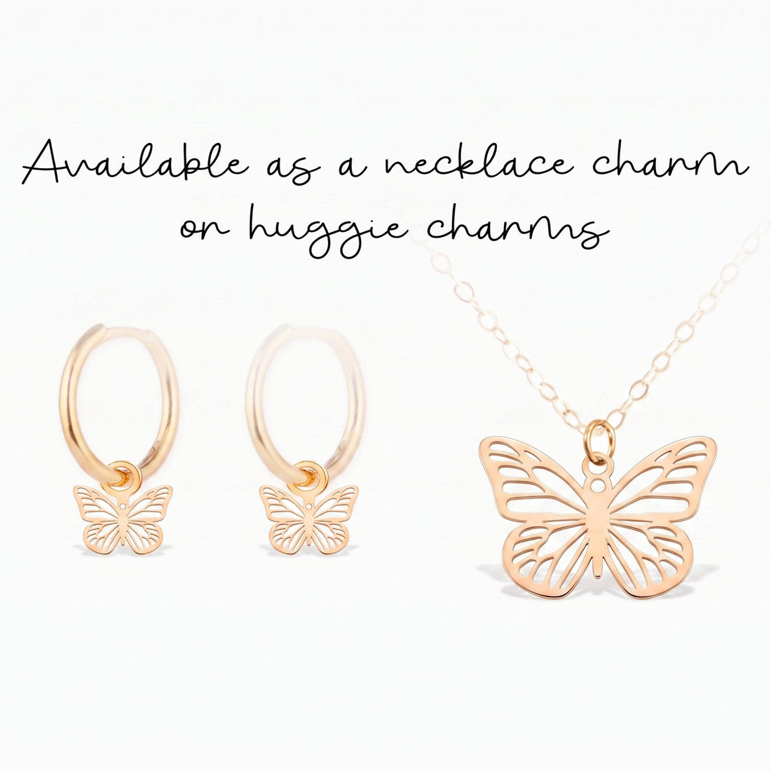Butterfly Cutout Necklace Charm