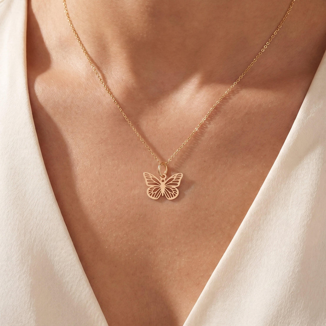 Butterfly Cutout Necklace Charm