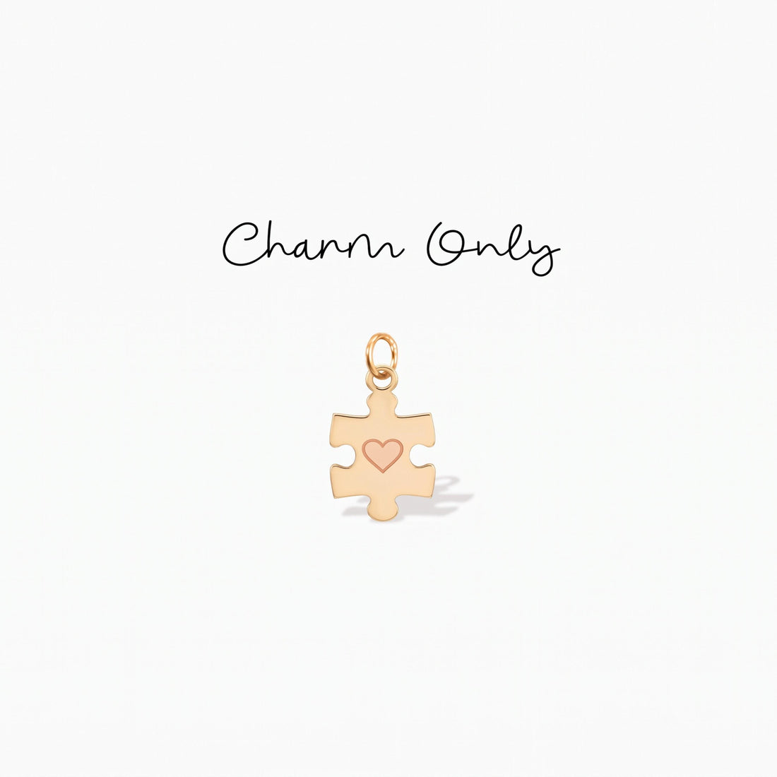 Puzzle Piece Heart Charm